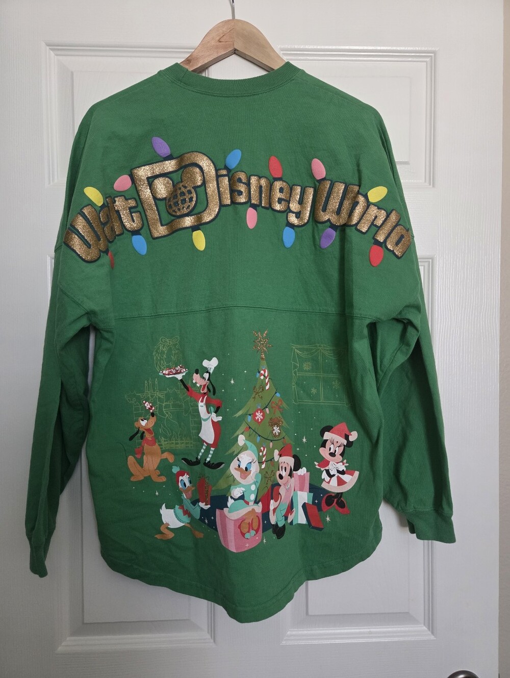 Disney World Green Spirit jersey Christmas Mickey & Friends